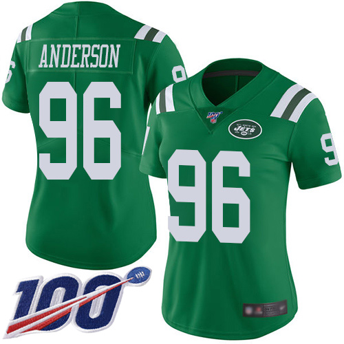 New York Jets Limited Green Women Henry Anderson Jersey NFL Football 96 100th Season Rush Vapor Untouchable